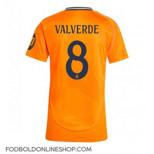 Real Madrid Federico Valverde #8 Udebanetrøje Dame 2024-25 Kortærmet